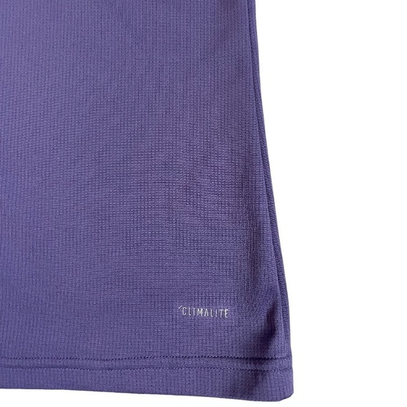 ADIDAS Womenโs Climalite V-Neck T-Shirt Size Medium Purple - Picture 5 of 5